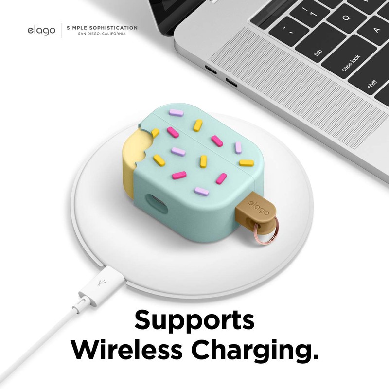 elago Ice Cream Case with Keychain, Compatible with AirPods Pro