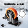 4-Inch Swivel Plate Casters Set 4 Heavy Duty 350 Lbs