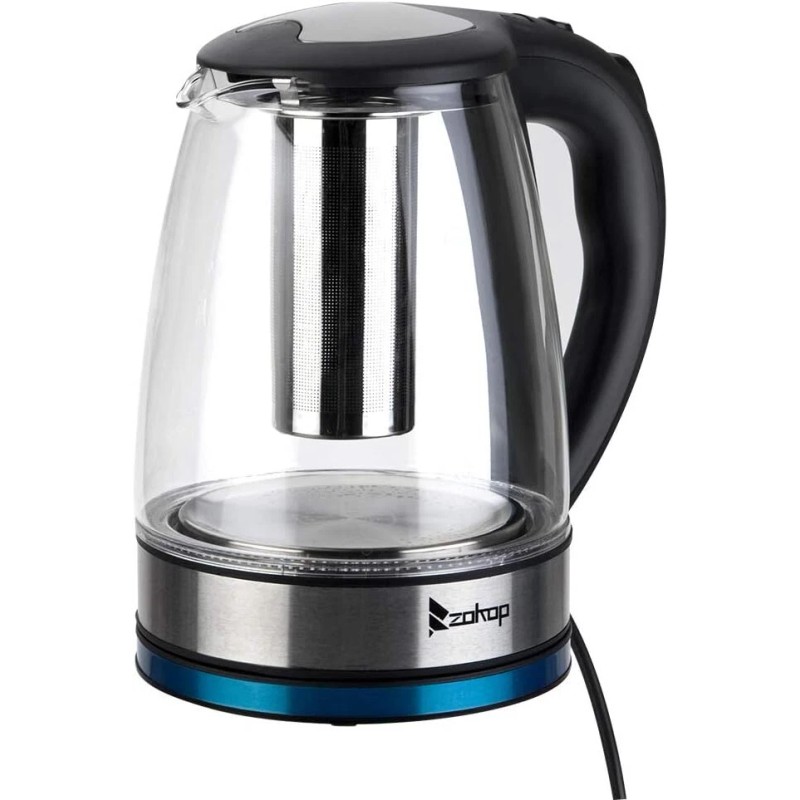 Zokop Electric Glass Kettle Tea Maker with Temperature Controls 110V