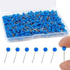 500 PCS 1/8 Inch Push Pins,Push Pins for Bulletin Board,Map Pins,Push Pins for Cork Board,Cork Board Pins,Map Push Pins,Map Tacks,Blue Push Pins,Decorative Push Pins,Push Pin Map,Push Pins for Wall