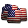 4 Set - Distressed USA Flag Coaster - Vintage American