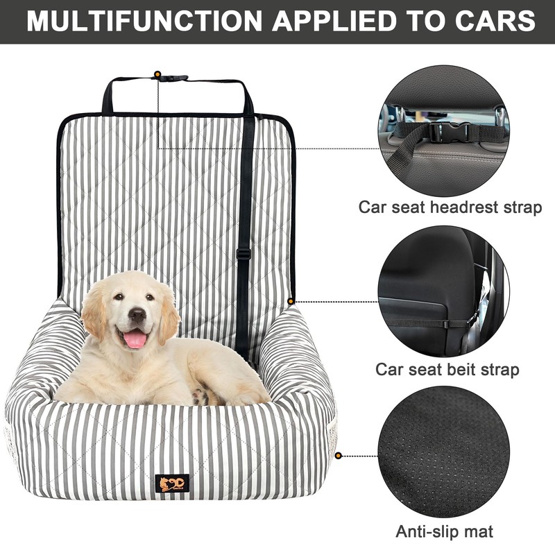 GeerDuo Dog Car Seat for Small and Medium Dogs, Booster