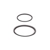 car-attention Carbon Fiber Front Rear Emblem Badge Logo Trim 2PCS