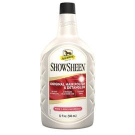 Absorbine ShowSheen Hair Polish & Detangler 32oz Refill Bottle, Horse and Dog Coat, Mane and Tail, Instant Detangling & Reduces Hair Breakage for Healthy Grooming & Radiant Shine