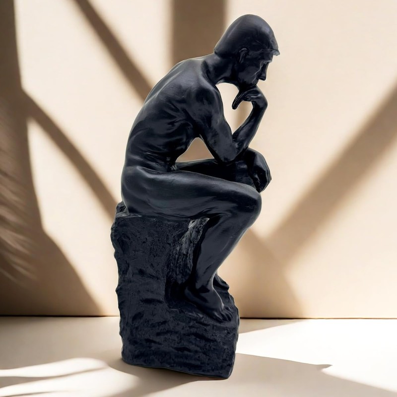 SHTWX Resin The Thinker Thinking Man Statue Sculpture Frgurine Gift