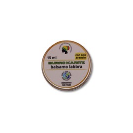 Shea Lip Balm with Orange Oil (15 ml), Protects and Nourishes Dry, Cracked Lips Deeply - Fairtrade by Burkina Faso (Pack of 1)
