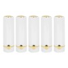 Tubo De Bálsamo Labial Blanco, Portátil, Vacío, 5 Unidades