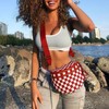 TKWEO Checkered Crossbody Bag for Women Fanny Packs Shoulder Bum