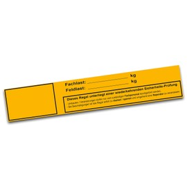 10 x Shelf Load Field Load Stickers 23 x 4.5 cm Labels Safety Shelf Load Sticker with Protective Laminate Shelf Heavy Duty for Storage Units R012