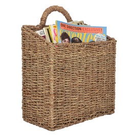 MyGift Rustic Woven Wall Hanging Storage Basket, Large Decorative Baskets
