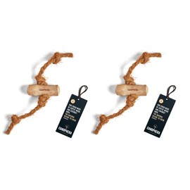 Canophera Dog chew Made of Coffee Wood and Coconut Rope - Size Small - 2pack