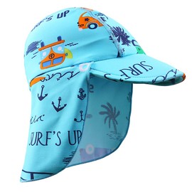 HUAANIUE - Gorro de protección solar para bebé con UPF 50 + gorro de natación, Coche, 4-6 Años