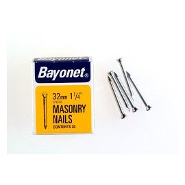 Bayonet Zinc Plated Masonry Nails (36) 30mm 36 Nails - 12206