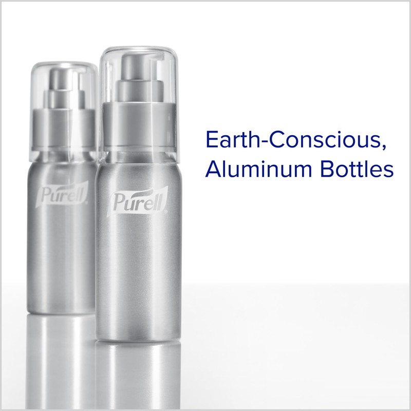 PURELL Advanced Hand Sanitizer Naturals + Refillable Aluminum Bottles, (2)