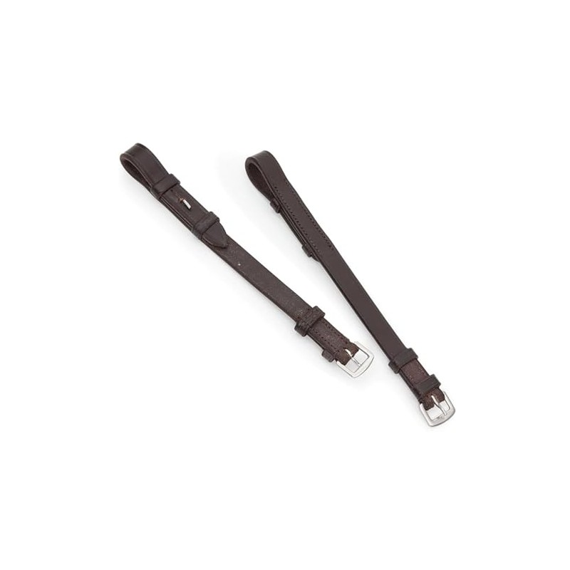 Shires Blenheim Bridle Cheek Pieces with Hook Studs-Black Full 1/2"