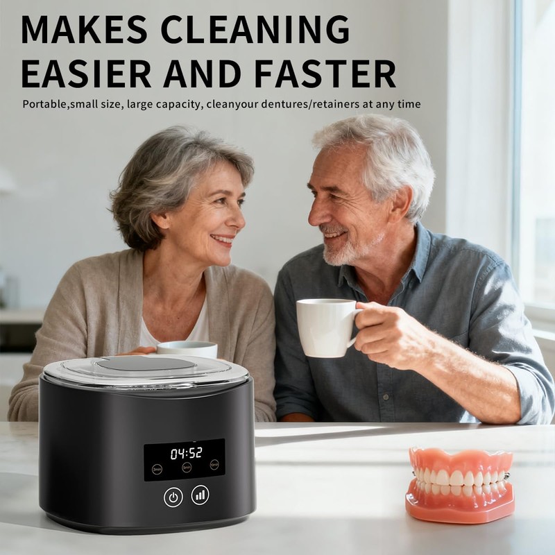 Ultrasonic denture cleaner, Retainer Cleaner Machine for Dentures, Mouth Guards,