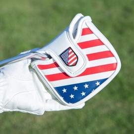 Golf Putter Covers Mallet Putter Headcover Leather Putter Covers USA Golf Club Covers Magnetic Putter Headcovers for Most Brand