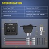 Nilight 2 Gang ON-Off Switch Panel 4 PIN DPST Toggle