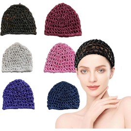 6 Mallas Para Cabello, Red Para Cabello,juego de cabello transpirable reutilizable, accesorios para dormir, yoga, Paquete Multicolor Con Negro, Rosa, Blanco