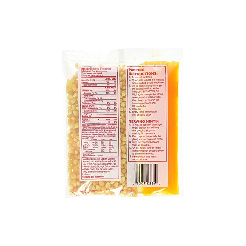 Popcorn Supply 5.5 OZ Portion Pack for 4 OZ Popper