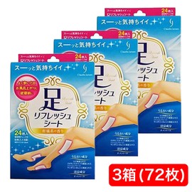 Teikoku Pharmaceutical Foot Refreshing Sheets, Total of 72 Sheets (6 Sheets x 4 Bags x 3 Boxes) Tree Sap Sheets
