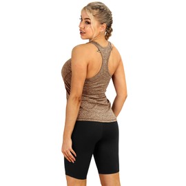 icyzone Workout Tank Tops for Women - Racerback Athletic Yoga Tops, Running Exercise Gym Shirts(Pack of 3) (Henna/Twilight Purple/Navy, 3XL)