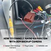 RED WOLF Car Stereo Backup Camera Harness W/RCA Plug for