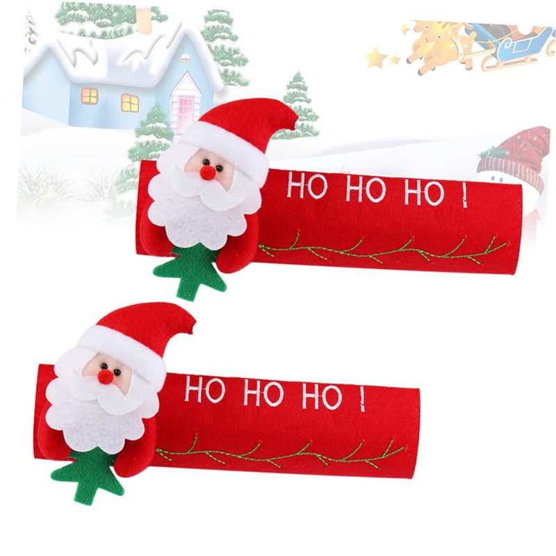 BUGUUYO Christmas Fridge Door Handle Covers 2pcs Decorative Handle Protectors