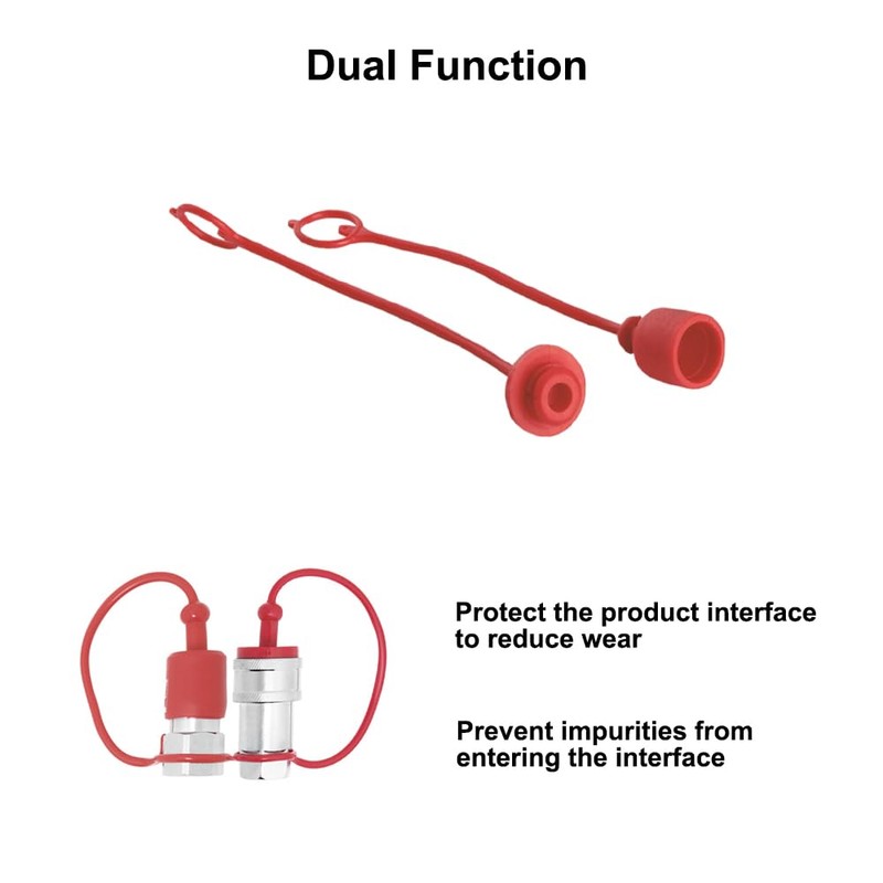 2 Sets Hydraulic Hose Caps and Plugs, Hydraulic Quick Connect