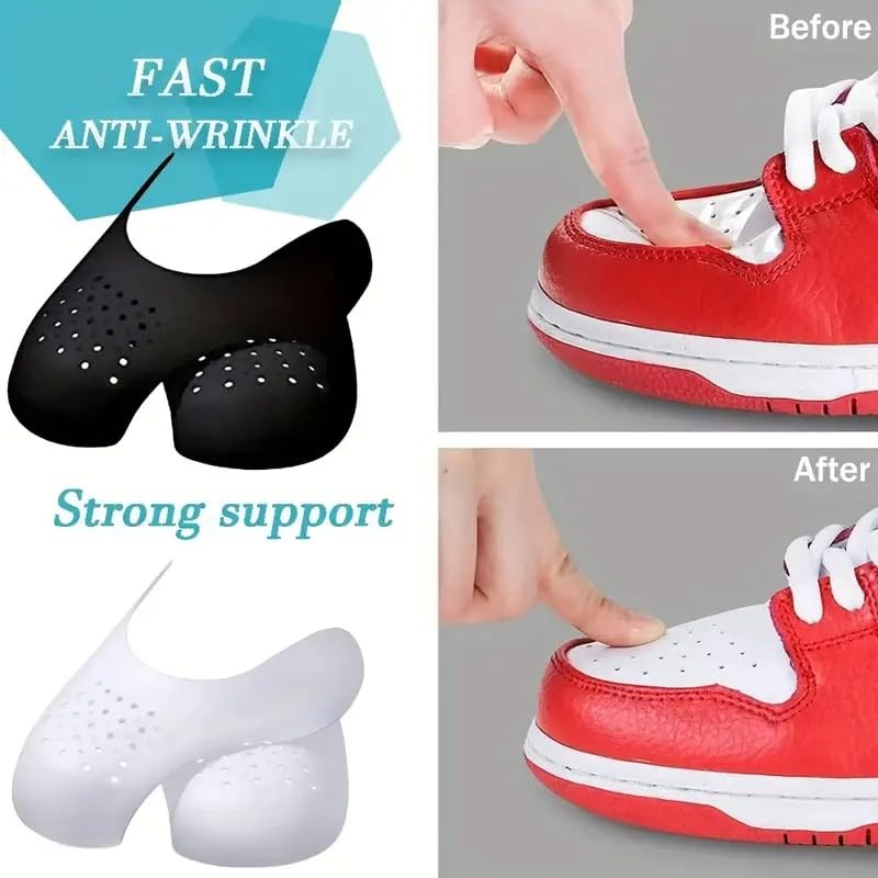 Boolavard 4 Pcs Anti-Crease Shoe Protectors - Plastic Sneaker Crease