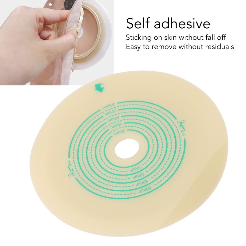 5pcs Ostomy Bag Barrier Clear Scale Cuttable Self Adhesive Hydrocolloid