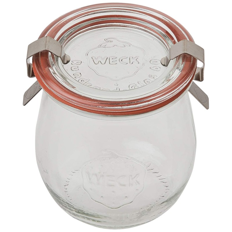 Mini Tulip Jelly Jar with Glass Lids 6 Rings and