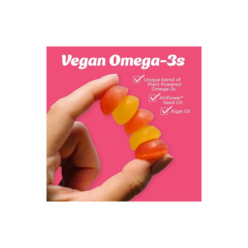 Wiley's Finest Gomitas veganas omega-3 sin gluten, con aceite de