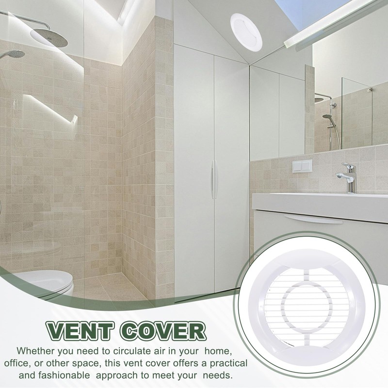 PATIKIL 6 Inch Round Air Vent Cover, 2 Pack ABS