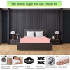 Apex Furnishings Bedding king size Fitted Sheets Blush - Deep
