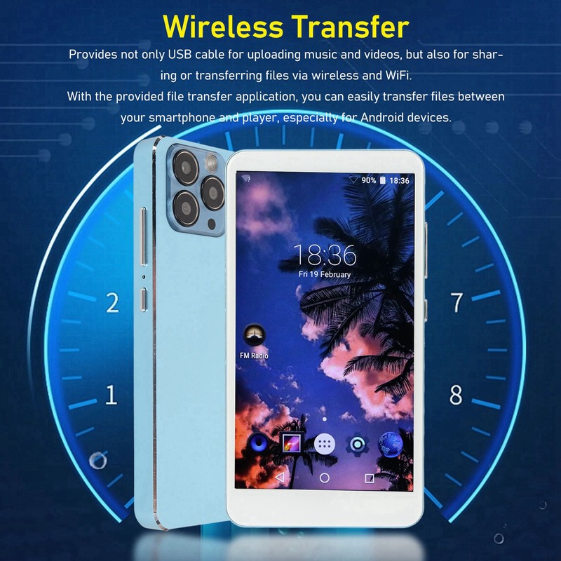 MP4 Player with Bluetooth and WiFi HiFi Sound 5.0inch Full