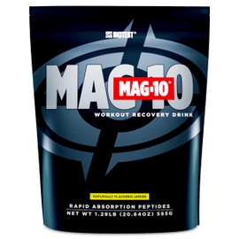 MAG-10 Recovery Drink Mix - Fast-Absorbing Peptides & Cluster Dextrin for Muscle Gains, Quick Recovery & Peak Performance - 15 Servings, Lemon (1.29 lb)
