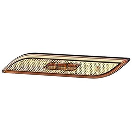 HELLA 2PS 013 305-031 Side Marker Light - Shapeline Style - LED - 12/24V - Glued - Lens Colour: Yellow - Cable: 250mm - Plug: Blade Terminal Sleeve - left