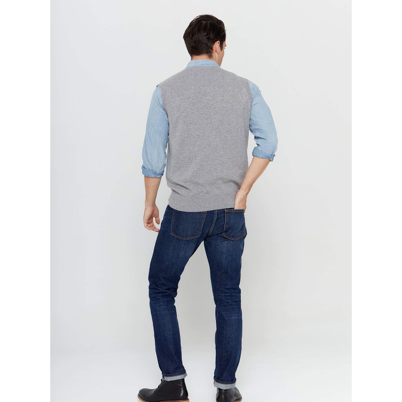 State Cashmere Sleeveless Sweater Vest - V-Neck Pullover for Men