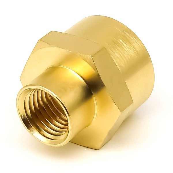 AHFMANG 3PCS Brass Pipe Reducing Coupling 1/4" NPT Female x