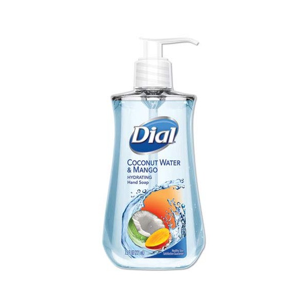 Dial Professional 17000121598 Liquid Hand Soap, 7 1/2 Oz Pump Bottle, Coconut Water And Mango,12/carton