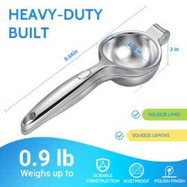 Lemon Squeezer, Sopito Lemon Juicer for Squeeze Limes and Citrus, Heavy Duty Lemon Squeezer Press Manual Citrus Juicer