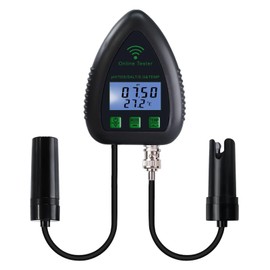 5-in-1 WiFi pH Monitor, Water Quality Tester, pH/S.G/TDS/Salt/Temperature 24/7 Online Hydroponic Monitoring with Data Logging and Alarm for Aquarium, Fish Pond, Salt Water Pool
