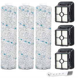 Multi-Surface Pet Brush Rolls 2787 & Vacuum Filters 1866 Replacement Parts,Compatible with Bissell CrossWave Max 2554A,2590,2593,2596,for HydroSteam 35151, 3515, 35152, 3513, 3518 Vacuums