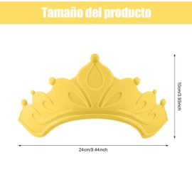 WADY 3 Piezas Gorro de Ducha para bebé, Gorro de Ducha para Niños, Gorro de champú en Forma de Corona, Suave y Ajustable, protección de baño para bebés, Gorro de protección de Seguridad
