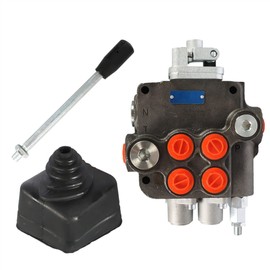 kimllier 2 Spool Hydraulic Valve 21GPM 3625PSI Hydraulic Directional Control Valve w/Joystick SAE Ports Double Acting Valve