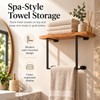 Stainless Steel Towel Rack for Bathroom Storage – Black Wall