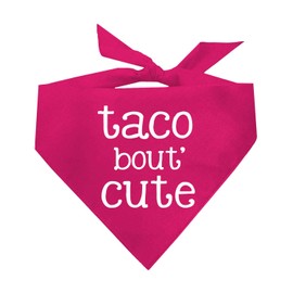 Taco Bout' Cute Dog Bandana (708 Hot Pink, One Size)