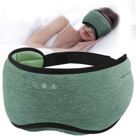 MUSICOZY Sleep Mask Headphones | 100% Blackout Organic Bamboo Cotton Eye Mask for Travel & Restful Sleep,Shift Work | Bluetooth 5.4 Sleep Headphone Sleep Gifts for Men, Women, Elder Parents