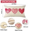 Ogiselestyle Valentine's Day Hearts Lumbar Throw Pillow Cover, 12 x
